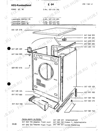 Взрыв-схема стиральной машины Rondo (N Rn) RONDO AE 90 - Схема узла Section1