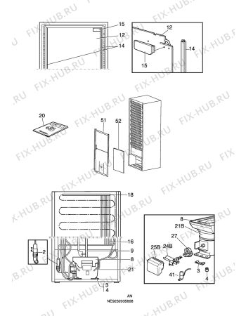 Взрыв-схема холодильника Electrolux ERC3703 - Схема узла C10 Cold, users manual