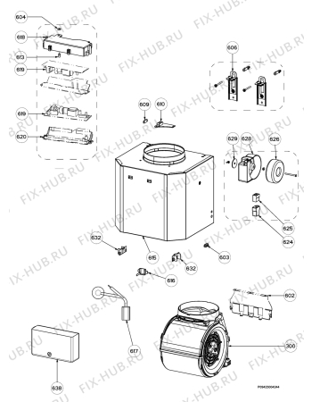 Взрыв-схема вытяжки Electrolux EFC9542X/A - Схема узла Section 5