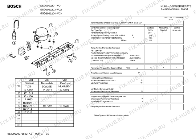 Схема №2 GS29D622 с изображением Компрессор для холодильной камеры Bosch 00143862