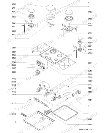 Схема №1 AKM 534/WH с изображением Затычка для электропечи Whirlpool 481244039294