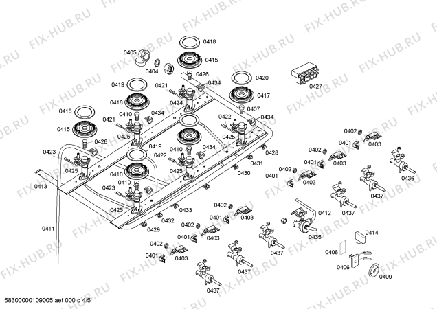 Взрыв-схема плиты (духовки) Bosch HSK47P31E9 LBF3 II SILVER PISO CKD (LC-10) - Схема узла 04