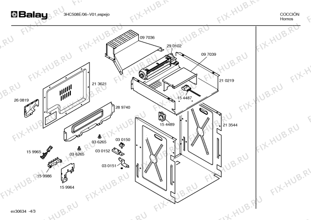 Схема №4 5HC120B с изображением Инструкция по установке/монтажу для духового шкафа Bosch 00519827