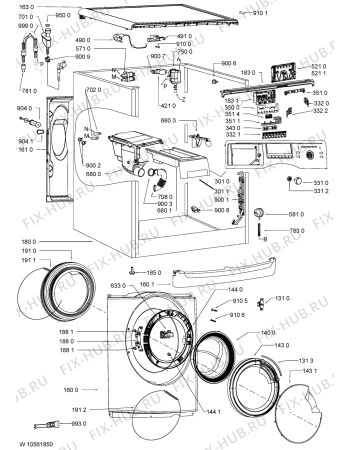 Схема №2 WA PL 9843 DA с изображением Декоративная панель для стиральной машины Whirlpool 481010503354
