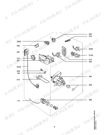 Взрыв-схема стиральной машины Aeg LAV61300-W - Схема узла Electrical equipment