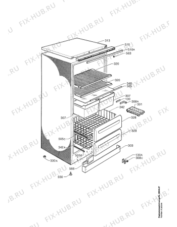 Взрыв-схема холодильника Aeg S2604-KG - Схема узла Housing 001