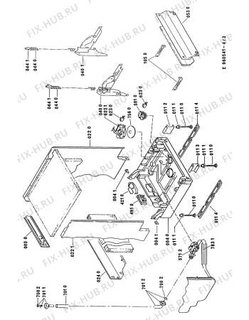 Схема №3 ADG 952 FWX с изображением Обшивка для посудомойки Whirlpool 481245278029