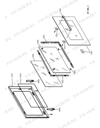 Схема №3 AKP 802 WH с изображением Дверца для плиты (духовки) Whirlpool 480121104593