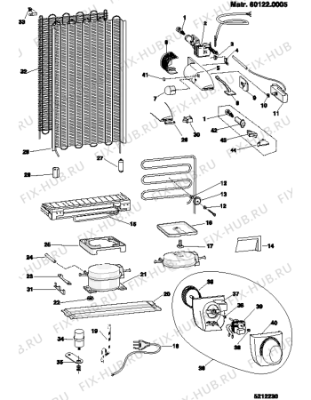 Взрыв-схема холодильника SCHOLTES R3048MAD (F016522) - Схема узла