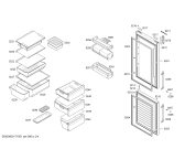 Схема №3 KG36NEW30 с изображением Дверь морозильной камеры для холодильника Siemens 00712707