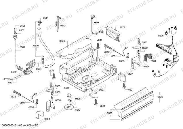 Схема №3 SMS40E92EU с изображением Столешница для посудомойки Bosch 00145255