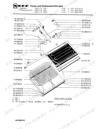 Схема №4 1313035604 1035/114CSM с изображением Ручка двери для электропечи Bosch 00081882