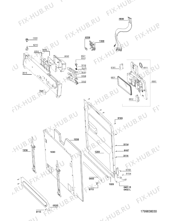 Взрыв-схема посудомоечной машины Ikea DWH C40 W 601.097.71 - Схема узла