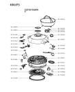 Схема №2 CZ710110/87A с изображением Запчасть для мультиварки (пароварки) Krups SS-208277