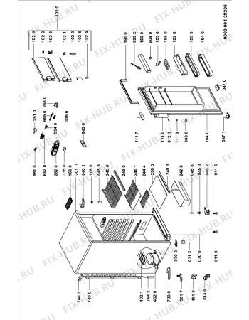 Схема №1 ART 5880/G с изображением Дверка для холодильной камеры Whirlpool 481241618999