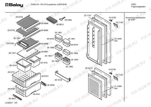 Схема №2 F6560 с изображением Защита кантов для холодильника Bosch 00296896