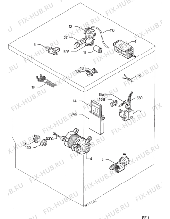 Взрыв-схема стиральной машины Zanussi FL1032SW - Схема узла Electrical equipment 268