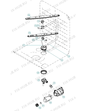 Взрыв-схема посудомоечной машины Asko D5132 XL NO   -White Bi (337803, DW70.5) - Схема узла 03