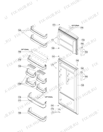 Взрыв-схема холодильника Arthurmartinelux AND44500X - Схема узла Section 3