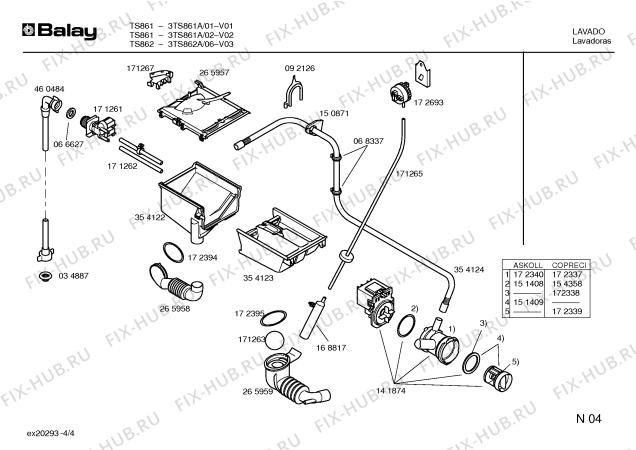 Схема №2 3TS861A TS861 с изображением Инструкция по установке и эксплуатации для стиральной машины Bosch 00523784