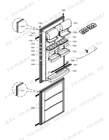 Схема №2 ARF 247/A+ с изображением Дверца для холодильника Whirlpool 482000003441