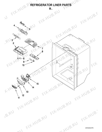 Схема №5 5GBB22PRYW с изображением Запчасть для холодильника Whirlpool 482000006572
