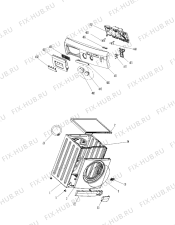 Схема №3 AWO 3760 с изображением Труба для стиральной машины Whirlpool 481202308061