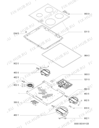 Схема №1 AKM 891/BA с изображением Уплотнение для электропечи Whirlpool 481240118584