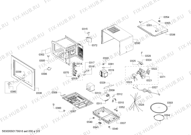 Схема №3 HMT75M421B с изображением Инструкция по установке/монтажу для микроволновой печи Bosch 00552819