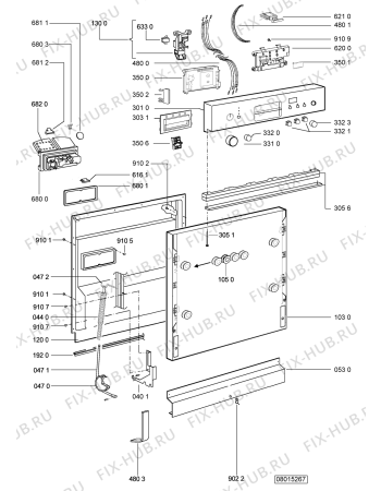 Схема №1 ADG 8920/1 IX с изображением Обшивка для посудомоечной машины Whirlpool 480140101571