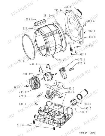 Схема №1 Indiana A/1 с изображением Обшивка для сушильной машины Whirlpool 481245311119