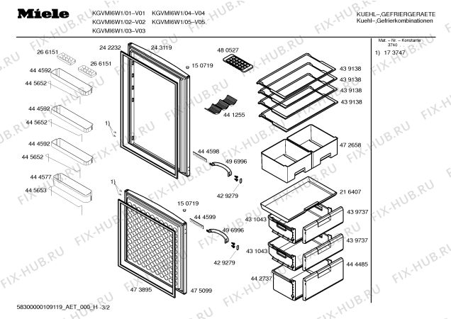 Схема №2 KGVMI6W2 KD1450S/GB с изображением Дверь для холодильной камеры Bosch 00475099