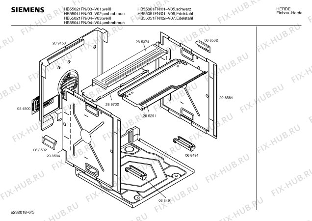 Схема №2 HB55021FN с изображением Инструкция по эксплуатации для электропечи Siemens 00519646