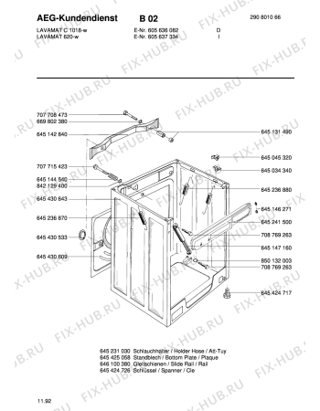 Взрыв-схема стиральной машины Aeg LAV620W  I - Схема узла Housing 001