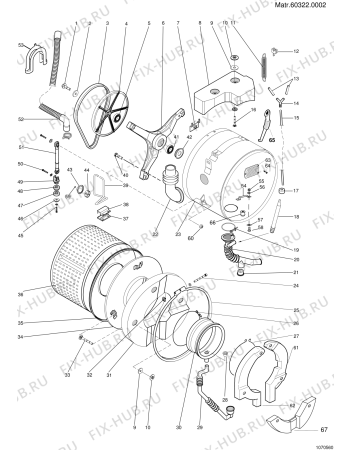 Взрыв-схема стиральной машины Ariston AL1250CTFR (F013430) - Схема узла