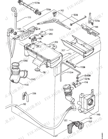 Взрыв-схема стиральной машины Zoppas PS64JE - Схема узла Hydraulic System 272