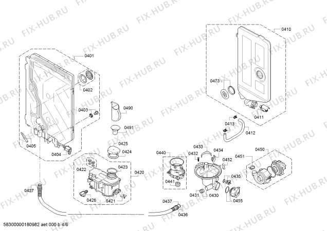 Схема №3 SMVKBM10 с изображением Силовой модуль запрограммированный для посудомоечной машины Bosch 12003656
