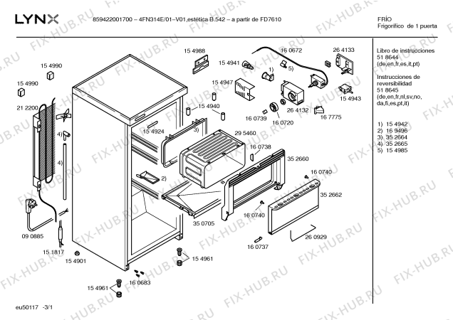 Схема №2 3FN613E/01 с изображением Внешняя дверь для холодильника Bosch 00234793