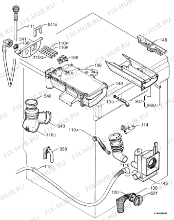 Взрыв-схема стиральной машины Rex RIE390 - Схема узла Hydraulic System 272