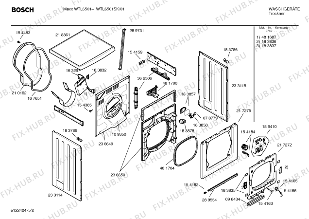 Схема №3 WTL6501SK Maxx WTL6501 с изображением Инструкция по установке и эксплуатации для сушильной машины Bosch 00585793