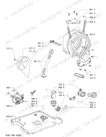 Схема №2 WA Pure XL 34 TDi с изображением Обшивка для стиралки Whirlpool 480111101319