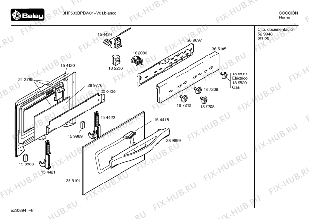 Схема №2 3HP503BPDV 3dv503bp с изображением Панель для духового шкафа Bosch 00365105