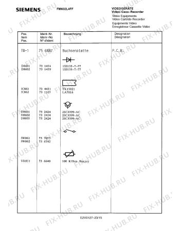 Схема №12 FM632L4FF с изображением Сервисная инструкция для видеоаппаратуры Siemens 00535393