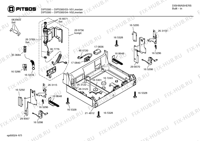 Схема №4 SGIPIA2EU DIP5300 с изображением Кнопка для посудомойки Bosch 00172704