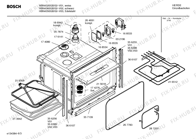 Схема №4 HBN4320GB с изображением Инструкция по эксплуатации для духового шкафа Bosch 00581491