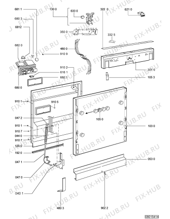 Схема №2 GSXK 3000 с изображением Блок управления для электропосудомоечной машины Whirlpool 480140101215