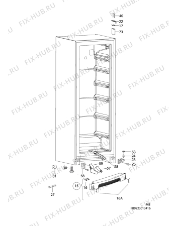 Взрыв-схема холодильника Electrolux EUC29320W - Схема узла C10 Cabinet