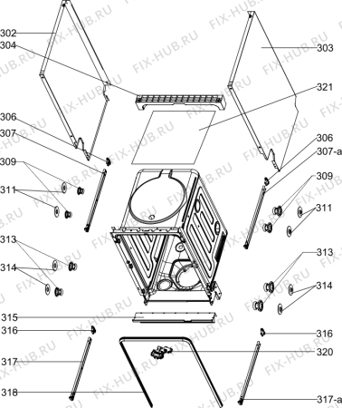 Взрыв-схема посудомоечной машины Gorenje MGV5510 (571916, WQP8-GDFI1) - Схема узла 03