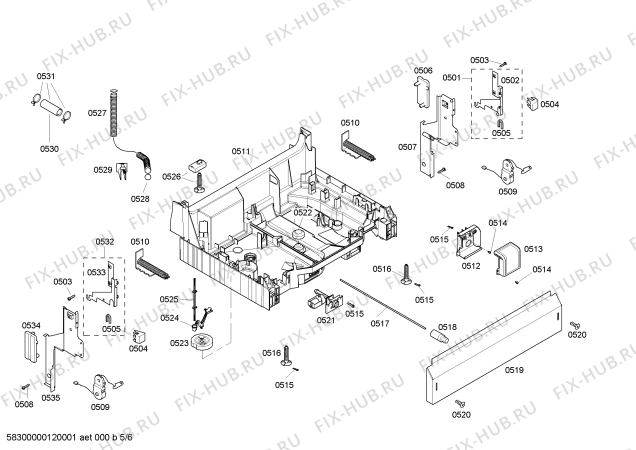 Схема №4 SHE56C02UC Bosch с изображением Кабель для посудомоечной машины Bosch 00641391