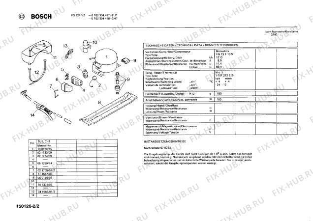 Взрыв-схема холодильника Bosch 0700304418 KS328VZ - Схема узла 02